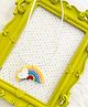 Bobbles & Scallops Crochet Rainbow Necklace - Yellow