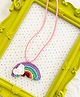 Bobbles & Scallops Crochet Rainbow Necklace - Purple