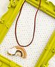 Bobbles & Scallops Crochet Rainbow Necklace - Brown