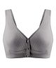 MOMISY Wirefree Cotton Front Button Closure Maternity Nursing Bra - Grey