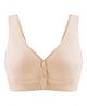 MOMISY Wirefree Cotton Front Button Closure Maternity Nursing Bra - Peach