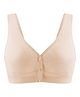 MOMISY Wirefree Cotton Front Button Closure Maternity Nursing Bra - Peach