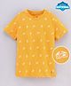 Proteens - Bodycare Half Sleeves T-Shirt Glasses Print - Yellow