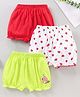 Babyhug Cotton Bloomer Multi Print Pack of 3 - Red White Green