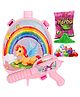 Fiddlerz Unicorn Backpack Style Tank with Pichkari Colors and Balloons Pink - Capacity 1.25 Litres
