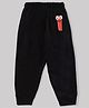 KAVEE Full Length Number 1 Print Cotton Lounge Pants - Black