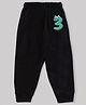 KAVEE Full Length Number 3 Print Cotton Lounge Pants - Black
