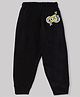 KAVEE Full Length Cool Print Cotton Lounge Pants - Black