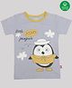 Nino Bambino 100% Organic Cotton Half Sleeves Penguin Print Tee - Grey
