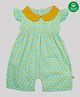 Nino Bambino Cap Sleeves Floral Print Organic Cotton Jumpsuit - Light Green