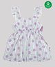Nino Bambino Sleeveless Polka Dot Printed Organic Cotton Dress - White