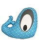 Little By Little  Peter The Whale Organic Cotton Plush Pillow - Blue 