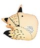 Little By Little Fiona The Fox Organic Cotton Plush  Pillow - Peach
