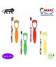 MAXI Style Toothbrush And Tongue Cleaner Oral Hygiene Kit Pack of 4 - Multicolour