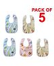 SYGA 5 Pieces Bandana Style Dribble Bibs Soft & Absorbent With Adjustable Snaps (Color and Print May Vary)