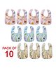 SYGA Baby Bibs Baby Bandana Dribble Bibs Pack Of 10 (Color & Design May Vary)