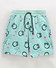 Doreme Knee Length Shorts Headphone Print - Green