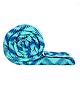 Divine Casa 120 GSM Microfiber Polyester Reversible Single Comforter Abstract Print - Cyan and Blue