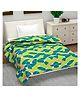 Divine Casa Microfiber Polyester Reversible 120 GSM Single Bed AC Dohar Geometric Print - Green Orange