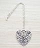 Pretty Ponytails Valentine Love Large Intricate Heart Pendant With Chain Necklace - Silver