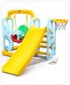 Babyhug 3-in-1 Swing And  Slide With Basketball Hoop -Blue & Yellow | Triple-Play Fun With Smooth Safe Slide  & Adjustable Hoop | Outdoor Active Leisure | enhances coordination, balance| BIS Certified