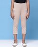 Biba Light Brown Cotton Lycra Capris