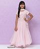 Biba Pastel Pink Poly Cotton Girls Lehenga Set Combines Lehenga  Top & Dupatta