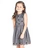 Cherry Crumble By Nitt Hyman Sleeveless Embroidered Breezy Dress - Grey