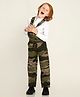 Cherry Crumble By Nitt Hyman Sleeveless Full Length Camouflauge Printed Warrior Dungaree - Green