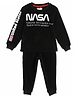 Cherry Crumble By Nitt Hyman Full Sleeves Full Length Nasa Applique Nightsuit - Black