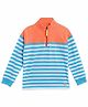 Cherry Crumble By Nitt Hyman Full Sleeves Color-Block With Stripes Print High Neck Sweatshirt - Multi Color
