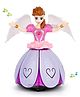 Fiddlerz 360 Degree Rotating Dancing Angel Doll Princess Musical Girl Flashing Lights with Music Sound Toy Purple - Height 23.5 cm