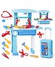 Fiddlerz Doctor Set Role Play Toy with Convertible Suitcase 14 Pieces - Blue 