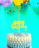 Johra Happy Birthday cake Topper - Golden