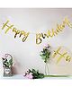 Johra Happy Birthday Decoration Banner With Name - Golden