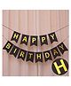 Johra Happy Birthday Banner - Black