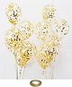 Johra Transparent Balloons Bouquet Combo Golden - Pack of 10