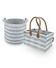 Hippo Diaper Bag Caddy with Toy Bin Striped - Grey