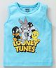 Babyhug Sleeveless T-Shirt Looney Tunes Print - Blue
