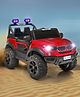 Babyhug Battery Operated Ride on Jeep With Light & Music - Red| Magic Swing Mode| Forward & Backward Operation| Openable Doors| Realistic Design| Wide Comfortable Seat| Rechargeable Battery| MP3 Player & Aux Facility