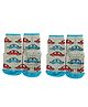 NOFALL Pack Of 2 Cars Design Antiskid Ankle Length Socks - Light Grey