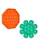 FunBlast Pop Bubble Stress Relieving Silicone Pop It Fidget Toy Pack Of 2 - Multicolour