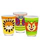 FunBlast Bamboo Fiber Glasses Pack of 3  380 ML Each (Color & Design May Vary)