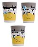 FunBlast Bamboo Fiber Glasses Puppy Design Pack of 3 Brown - 380 ml Each