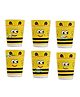 FunBlast Bamboo Fiber Glasses Bee Design Pack of 6 Brown - 380 ml Each