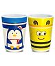 FunBlast Cartoon  Design Bamboo Fiber Mug Pack of 2 (Assorted Color & Design)
