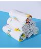 Elementary Premium 6 Layered Ultra Soft Muslin Cotton Wash Cloth Pack Of 4 - Multicolor (Colour & Print May Vary)
