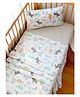 Elementary Pure Organic Cotton Bedsheet With 1 Pillow Cover Animal World Theme - Multicolor
