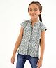 Primo Gino Short Sleeves Shirt Floral Print - Green