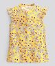 Primo Gino Sleeveless Cotton Shirt Floral Print- Yellow